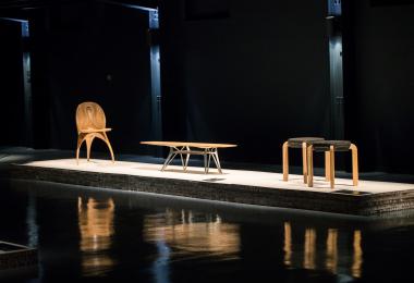 Stratum Chair, TV Stand, and Macaron Seats