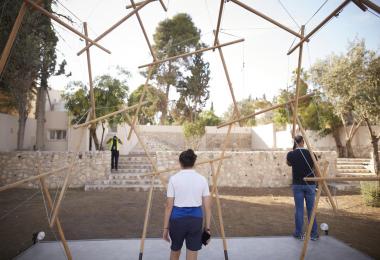 Reciprocal Frame Tensegrity Pavilion, 2019