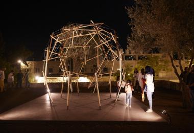 Reciprocal Frame Tensegrity Pavilion